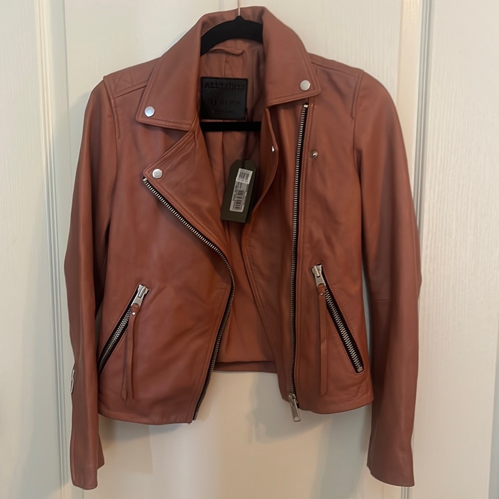 All Saints Dalby biker leather jacket